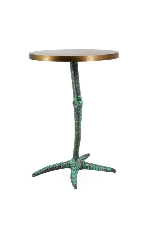 765018 Mesa auxiliar PATA PAJARO ANTIQUE 35 metal