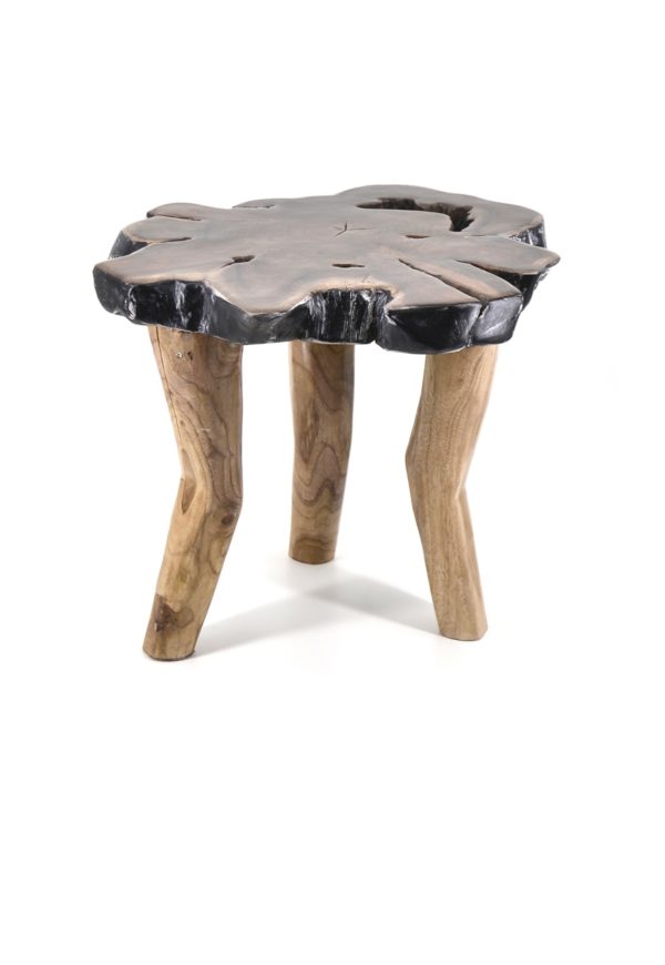 8882602 Mesa de centro LAMINA ÁRBOL NEGRA EROSI 50 madera hecho a mano