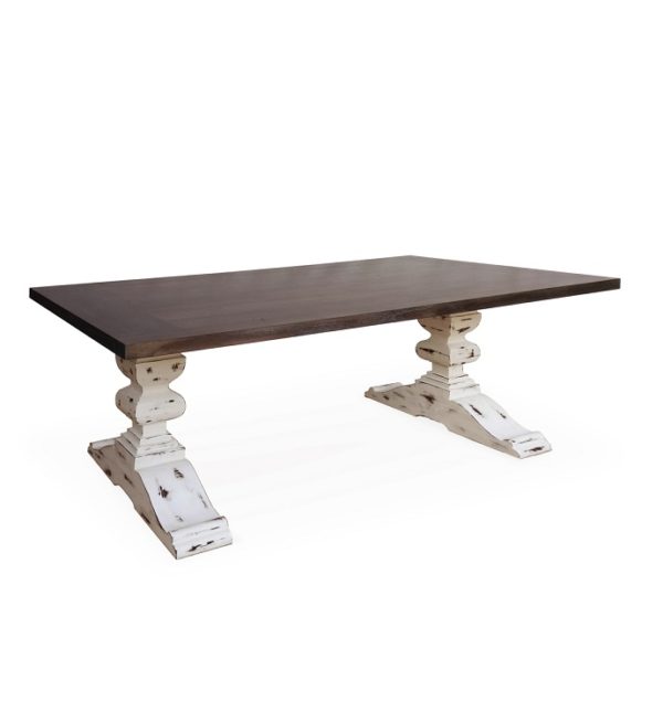314010X Mesa de comedor vintage EVEREST 200 madera