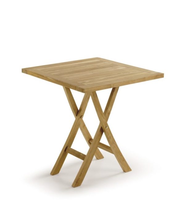 9115 Mesa plegable JARDÍN 70x75 para exteriorhecho a mano en madera