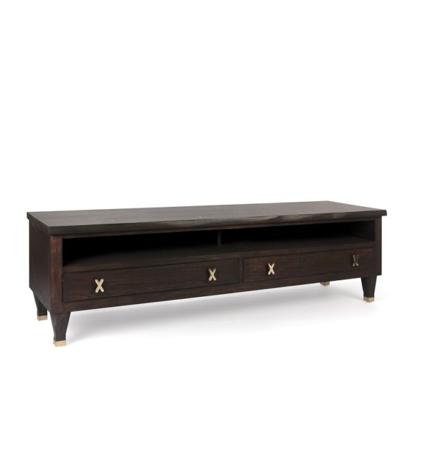400105 MUEBLE DE TELEVISIÓN SILANG 160 madera colonial hecho a mano
