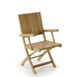 9122 Silla plegable JARDÍN 91 exterior hecha a mano madera LAMAS IRREGULARES