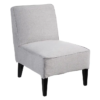 105462 Sillón de diseño nórdico patas negras y tapizado gris claro - Imagen 6