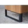 34H256RN Mueble de televisión madera roble natural y acero color grafito