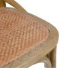 77560 Silla de diseño vintage inspiración Thonet madera color natural y ratán