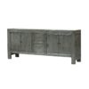 BK007 Aparador de diseño rústico oriental 220 madera gris oscuro con desgastes - Imagen 4