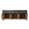 BT988 Aparador de diseño rústico oriental 220 madera negro con desgastes - Imagen 2