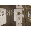 C1271 Lámparas de techo de diseño moderno GAND acero oro o negro mate y tulipas cristal