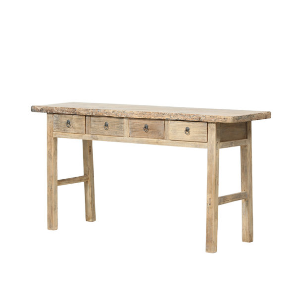 BT977 Consola de diseño rústico vintage 171 madera acabado natural