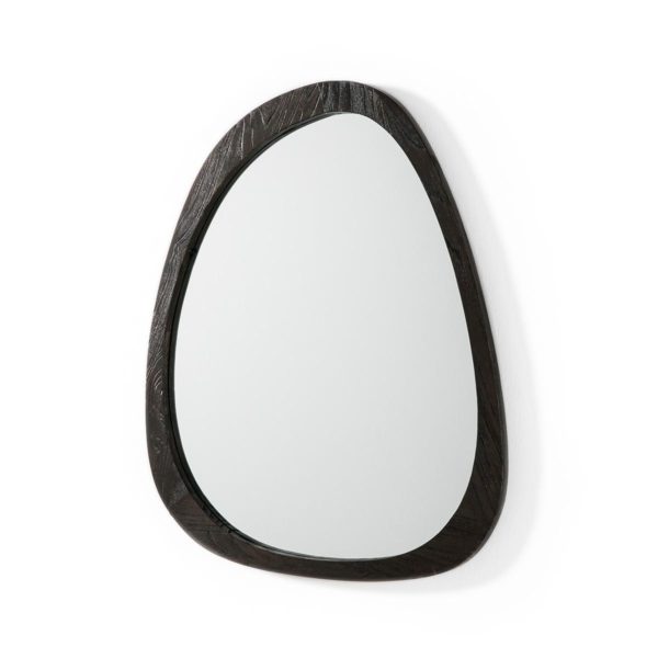 16030/00 Espejo de diseño irregular 81 madera marrón