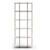 16012/00 Estantería de diseño vintage Art Decó 80 madera blanco y metal dorado - Imagen 3