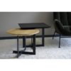 34H249N Mesa auxiliar de diseño moderno 60 madera color negro y metal grafito mate - Imagen 5