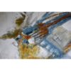 34SI4351 Cuadro abstracto ESPIGA N1 100x100 pintura sobre lienzo marco madera natural - Imagen 2