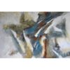 34SI4352 Cuadro abstracto ESPIGA N2 100x100 pintura sobre lienzo marco madera natural - Imagen 2