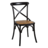105550 Silla de diseño vintage inspiración Thonet madera color negro y ratán - Imagen 6
