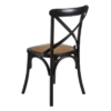 105550 Silla de diseño vintage inspiración Thonet madera color negro y ratán - Imagen 4
