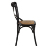 105550 Silla de diseño vintage inspiración Thonet madera color negro y ratán - Imagen 5