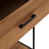 105693 Estantería de diseño industrial 60 madera de teka natural y metal negro - Imagen 2