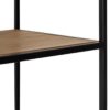105693 Estantería de diseño industrial 60 madera de teka natural y metal negro - Imagen 3