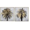 108133 Set de cuadros Palmera negro y oro 80x80 - Imagen 2