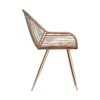25272 Silla de diseño industrial Art Decó JOUTEL hierro color oro viejo - Imagen 2