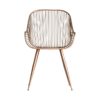 25272 Silla de diseño industrial Art Decó JOUTEL hierro color oro viejo - Imagen 3