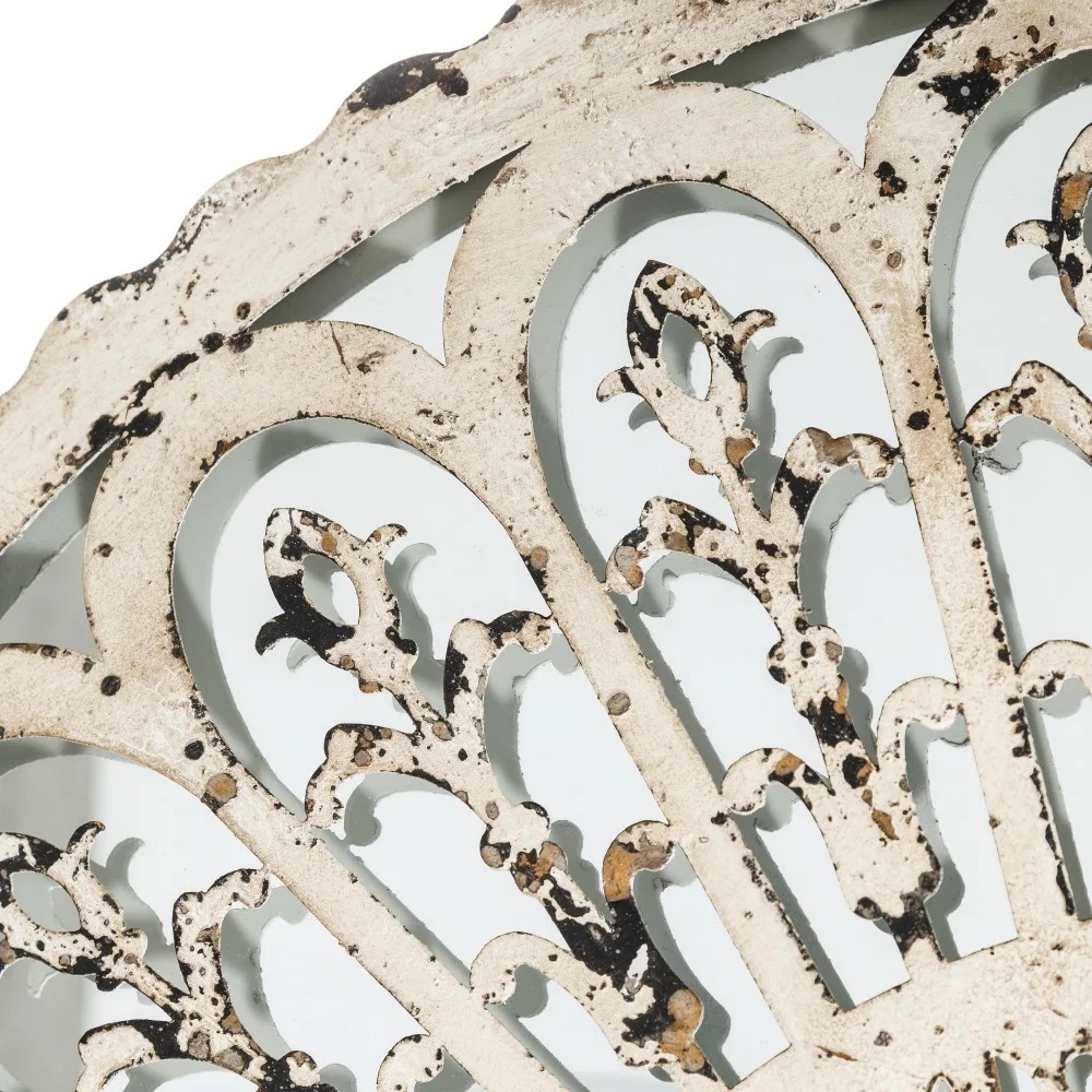 103875 Espejo de estilo provenzal blanco y oro envejecido - Imagen 5