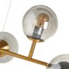 107158 Lámpara de techo de diseño vintage metal oro y tulipas cristal - Imagen 3