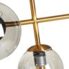 107158 Lámpara de techo de diseño vintage metal oro y tulipas cristal - Imagen 4