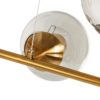 107158 Lámpara de techo de diseño vintage metal oro y tulipas cristal - Imagen 5