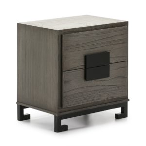 26467/22 Mesita de noche de diseño 56 madera gris y negro
