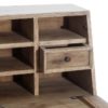 121405 Escritorio de diseño vintage 95 madera blanco con desgastes y puerta abatible - Imagen 3