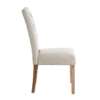 90592 Silla de diseño clásico polipiel beige y patas de madera - Imagen 4