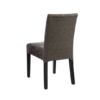 94626 Silla de diseño moderno ratán y polipiel gris con patas de madera negro - Imagen 4