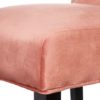 101297 Silla de diseño vintage tapizado rosa con tachuelas y patas negras - Imagen 2