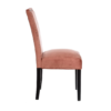 101297 Silla de diseño vintage tapizado rosa con tachuelas y patas negras - Imagen 5