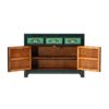 XN790 Aparador de diseño oriental 117 madera verde y motivos florales - Imagen 3