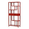 A174 Estantería de diseño oriental 90 madera rojo con desgastes - Imagen 4