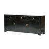 A164 Mueble aparador de diseño oriental 180 madera color negro - Imagen 2