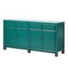 XN754 Mueble aparador de diseño oriental vintage 170 madera con 4 puertas y cajones - Imagen 2