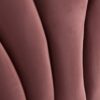 27408 Cabecero de diseño vintage OSSERA 160 terciopelo rosa formas onduladas