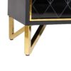 121967 Aparador de diseño Art Decó 160 madera y cristal espejo negro con dorado - Imagen 2