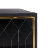 121967 Aparador de diseño Art Decó 160 madera y cristal espejo negro con dorado - Imagen 3