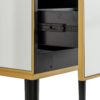 121969 Armario o mueble bar de diseño Art Decó 90 cristal espejo negro y transparente - Imagen 2