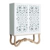 26501 Armario de diseño oriental YUMEN 110 madera blanco con tallas y natural - Imagen 4