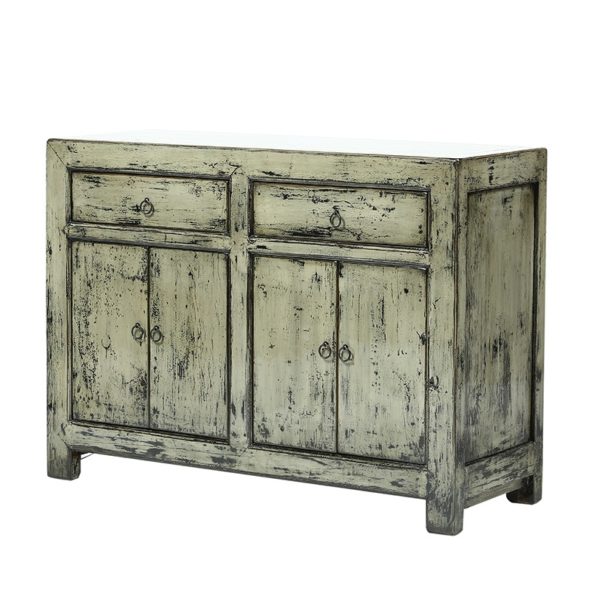 GC617 Mueble aparador de diseño oriental 120 madera envejecida