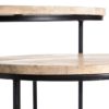 121992 Set de 3 mesas auxiliares de diseño industrial 50 madera natural y patas hierro negro - Imagen 2