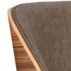 106027 Silla con ruedas diseño vintage madera, acero y polipiel gris altura regulable - Imagen 3