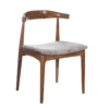 103800 Silla de diseño moderno madera y asiento tela gris - Imagen 5