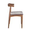 103800 Silla de diseño moderno madera y asiento tela gris - Imagen 4